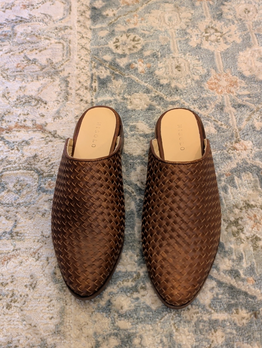 Nisolo Dark Brown Woven Leather Mule